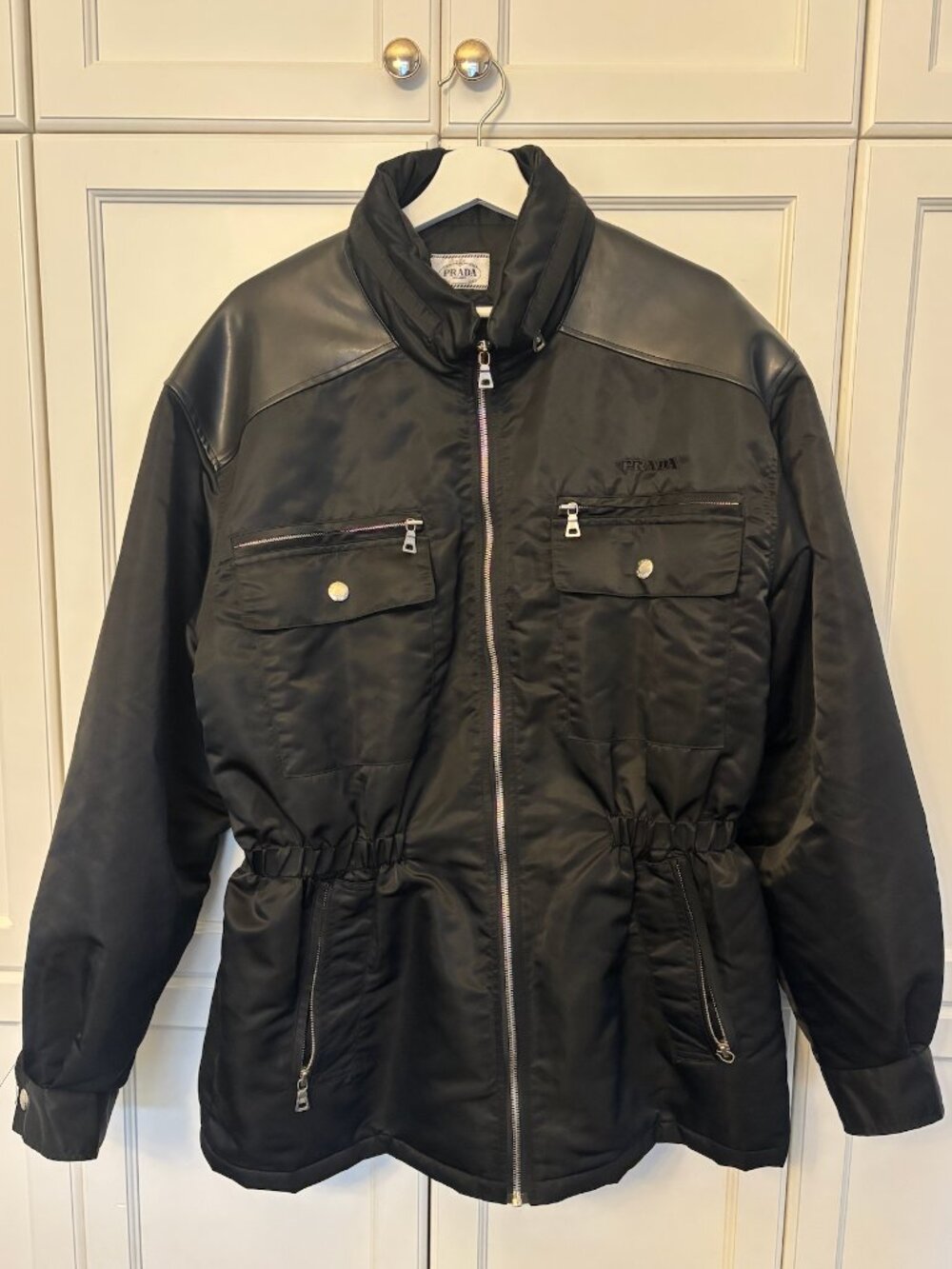 PRADA - Nylon and Leather mens jacket